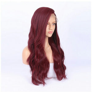 Dark Red Lace Front Wig - Goddess Beauty Royal Wigs