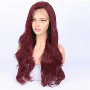 Dark Red Lace Front Wig - Goddess Beauty Royal Wigs