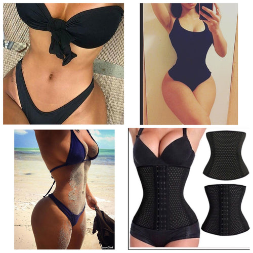 Black Steel Bone Waist Trainer-Slim Your Waist!! - Goddess Beauty Royal Wigs