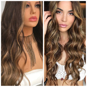 Brown Caramel Virgin Remy Lace Wig 24-26 inches - Goddess Beauty Royal Wigs