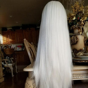 White Blonde Lace Front Wig 22-24inches!! - Goddess Beauty Royal Wigs