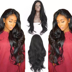 Black Straight Beauty Lace Front Wig - Goddess Beauty Royal Wigs