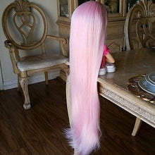 Pink Straight Lace Front Wig - Goddess Beauty Royal Wigs