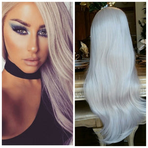Gray Silver Lace Front Wig - Goddess Beauty Royal Wigs