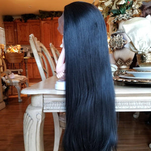 Black Yaki Lace Front Wig - Goddess Beauty Royal Wigs