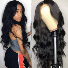 Human Hair Wig for Women Pre Plucked Hairline 150% Denisty Brazilian Body Wave Lace Front Wigs with Baby Hair Natural Color (16Inch) - Goddess Beauty Royal Wigs