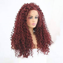 Red Curly Lace Front Wig - Goddess Beauty Royal Wigs