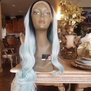 Ombre Mint Green Lace Front Wig - Goddess Beauty Royal Wigs