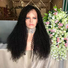 Black Curly// Human Hair/ Lace Front Wigs// Beautiful// Curly// Brazilian Remy//Wig//Glueless// Lacewig - Goddess Beauty Royal Wigs