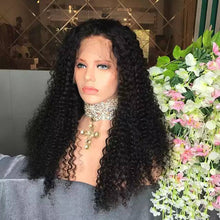 Black Curly// Human Hair/ Lace Front Wigs// Beautiful// Curly// Brazilian Remy//Wig//Glueless// Lacewig - Goddess Beauty Royal Wigs