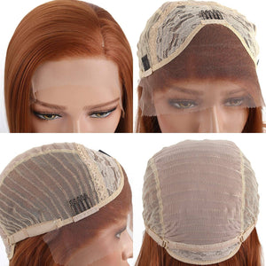 Copper Red// Beauty Straight//Lace Front Wig - Goddess Beauty Royal Wigs