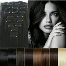 Black// Straight// Clip in Extensions// - Goddess Beauty Royal Wigs