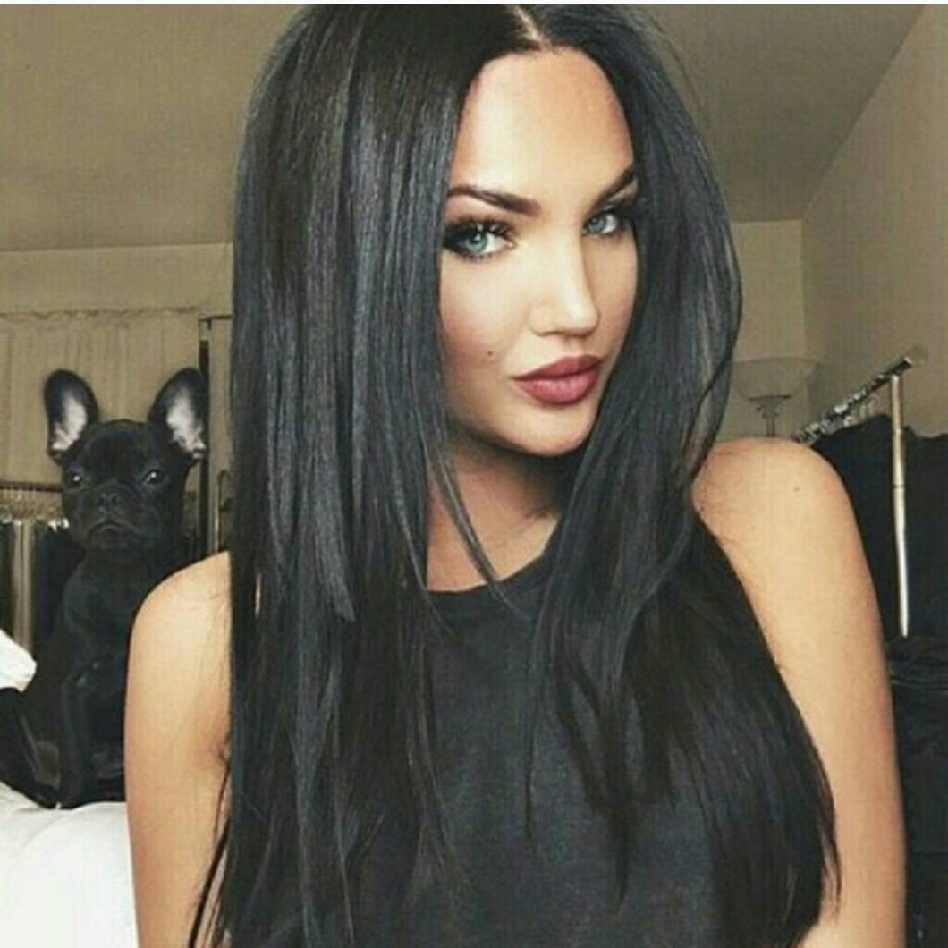 Black// Straight// Clip in Extensions// - Goddess Beauty Royal Wigs