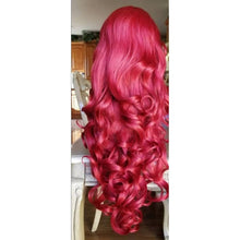 Red Wavy Lace Front Wig - Goddess Beauty Royal Wigs