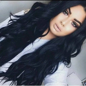 Black Wavy Clip in Extensions - Goddess Beauty Royal Wigs