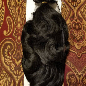 Black Wavy Clip in Extensions - Goddess Beauty Royal Wigs