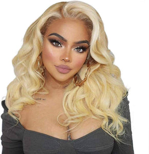 Body Wave Wigs 613 Blonde Human Hair Lace Front Wig for Women with Baby Hair Body Wave 100% Brazilian Virgin Human Hair Wigs - Goddess Beauty Royal Wigs