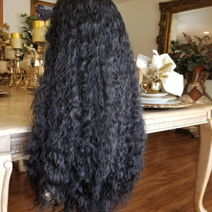 Black Curly Lace Front Wig - Goddess Beauty Royal Wigs