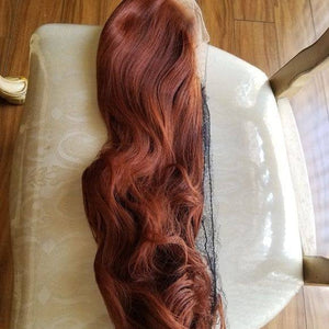 Copper Red// Beauty Waves//Lace Front Wig - Goddess Beauty Royal Wigs