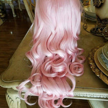 Pink Curly Wavy Lace Front Wig - Goddess Beauty Royal Wigs