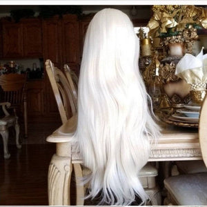 Blonde Beauty Wig// Wavy Lace Front Wig #60//White Blonde//No Yellow Tones// - Goddess Beauty Royal Wigs