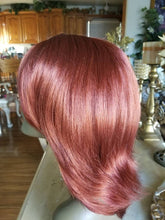 Copper Red// Straight//Red// Wig//Synthetic//Beautiful/Wavy//Bangs//Auburn - Goddess Beauty Royal Wigs