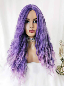 Ombre Purle Wig// Purple//Wavy//Cosplay//Fashion Wig// Synthetic//Medium Length//Lilac// - Goddess Beauty Royal Wigs