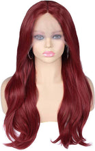 Dark Red// Beauty Waves//Lace Front Wig//Straight Wave//Body wave //Red//Natural//Wig - Goddess Beauty Royal Wigs