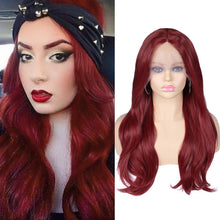 Dark Red// Beauty Waves//Lace Front Wig//Straight Wave//Body wave //Red//Natural//Wig - Goddess Beauty Royal Wigs