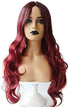 Wine Red Wig//Wig//Wavy// Black Red//Long// Hair//Costume//Cosplay//Stunning//Goddess - Goddess Beauty Royal Wigs