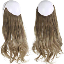 Ombre Hair// Extension// Bayalage Brown Ash Blonde// Long// Natural Wavy// Halo Flip in - Goddess Beauty Royal Wigs