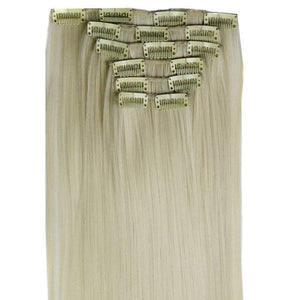 Blonde Beauty Full Head Clip In Extension #613!! - Goddess Beauty Royal Wigs