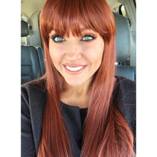 Copper Red// Wigs for Women//Wig//Bangs// Straight Wigs//Long Hair// Costume//Auburn Red - Goddess Beauty Royal Wigs