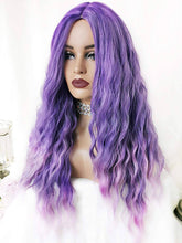 Ombre Purle Wig// Purple//Wavy//Cosplay//Fashion Wig// Synthetic//Medium Length//Lilac// - Goddess Beauty Royal Wigs
