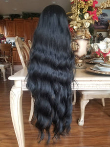Black Straight Bodywave Wig - Goddess Beauty Royal Wigs