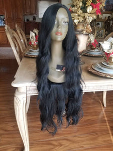 Black Straight Bodywave Wig - Goddess Beauty Royal Wigs