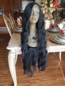 Black Straight Bodywave Wig - Goddess Beauty Royal Wigs