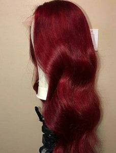 Dark Red// Beauty Waves//Lace Front Wig//Burgundy Wig - Goddess Beauty Royal Wigs