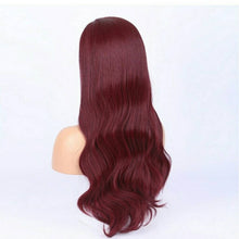 Dark Red//Wavy// Lace Front Wig//Beautiful - Goddess Beauty Royal Wigs