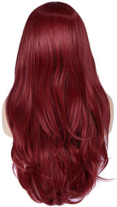Dark Red// Beauty Waves//Lace Front Wig//Straight Wave//Body wave //Red//Natural//Wig - Goddess Beauty Royal Wigs