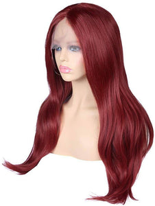 Dark Red// Beauty Waves//Lace Front Wig//Straight Wave//Body wave //Red//Natural//Wig - Goddess Beauty Royal Wigs