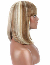 Blonde// Beauty Wig//Yaki Straight//Bob//Bangs//Short Wig - Goddess Beauty Royal Wigs