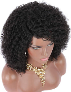 Black Kinky Curly Wig - Goddess Beauty Royal Wigs