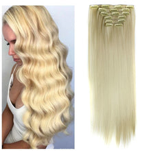 Blonde Beauty Full Head Clip In Extension #613!! - Goddess Beauty Royal Wigs