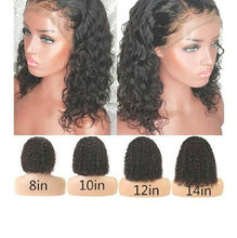 Black Curly// Human Hair/ Lace Front Wigs// Beautiful// Curly// Brazilian Remy//Wig//Glueless// Lacewig//Water Wave//Natural - Goddess Beauty Royal Wigs