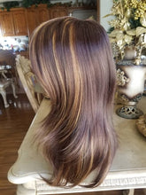 Brown Highlights// Beauty Wig//Straight Layered//Straight//Bangs - Goddess Beauty Royal Wigs