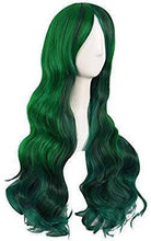 Dark Green Mix Wavy Beauty Full Wig - Goddess Beauty Royal Wigs