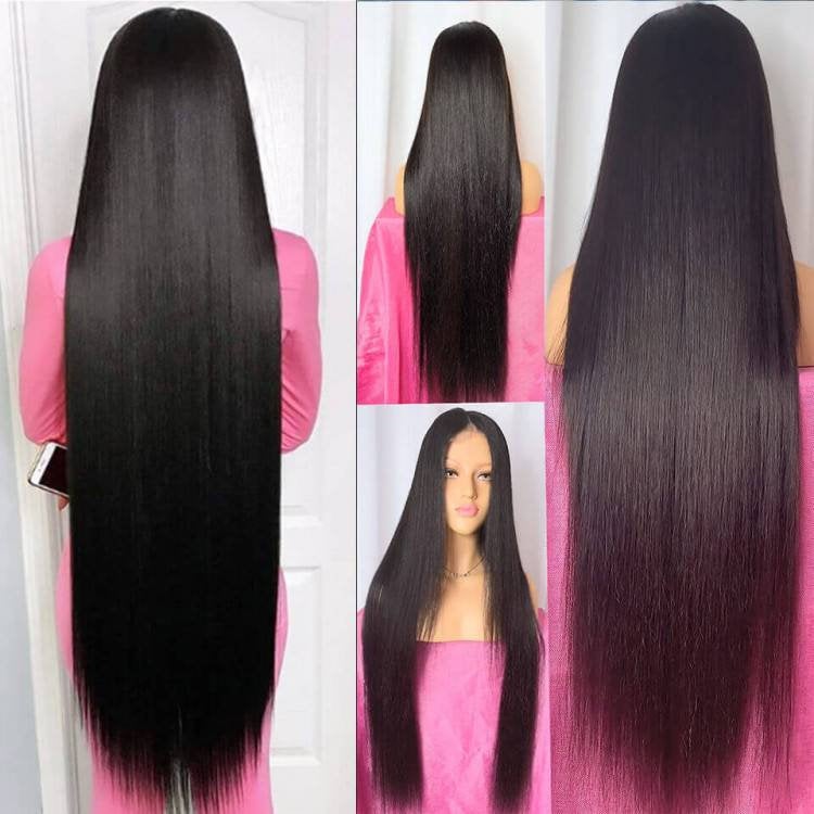 Black Yaki Straight//LaceFrontWig//GorgeousHair//Straight/Silky Straight//Natural//Wigs for Women//Beautiful//Gorgeous//Wig//Yaki - Goddess Beauty Royal Wigs