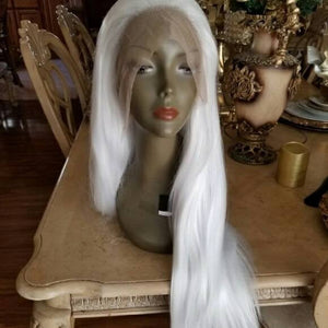 White//Straight// Lace Front Wig//Beautiful - Goddess Beauty Royal Wigs