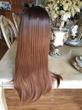 Ombre Brown Straight Wave Beauty Full Wig - Goddess Beauty Royal Wigs